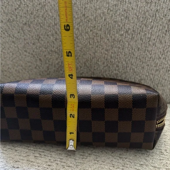 Checkered Brown Cosmetic *Fashion Pouches - Picture 8 of 17